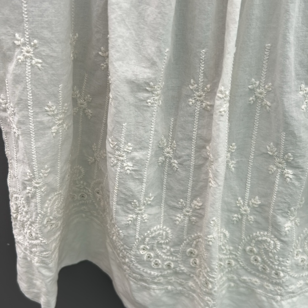 Aerie Cream Smocked Tank Top size L - Picture 4 of 4